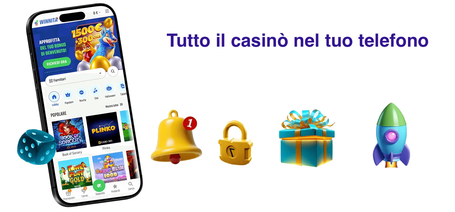 Winnita app per Android e iOS Italia