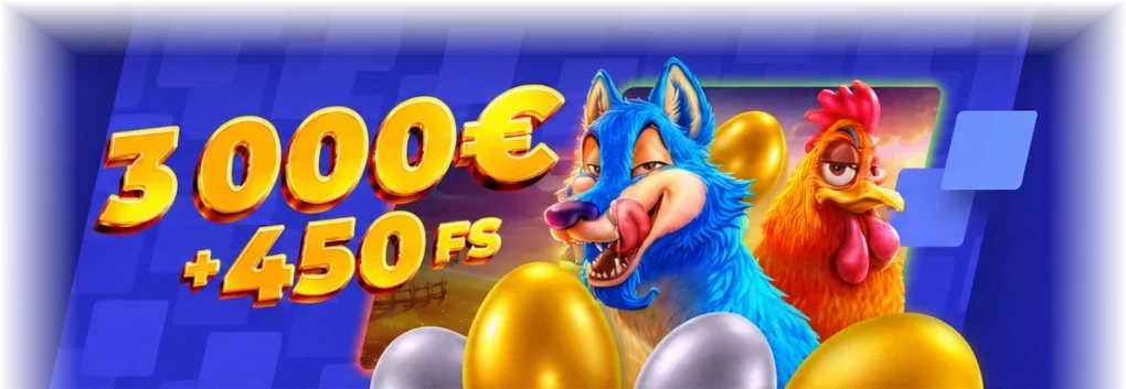 Bonus di benvenuto 3000 € + 450 giri gratis